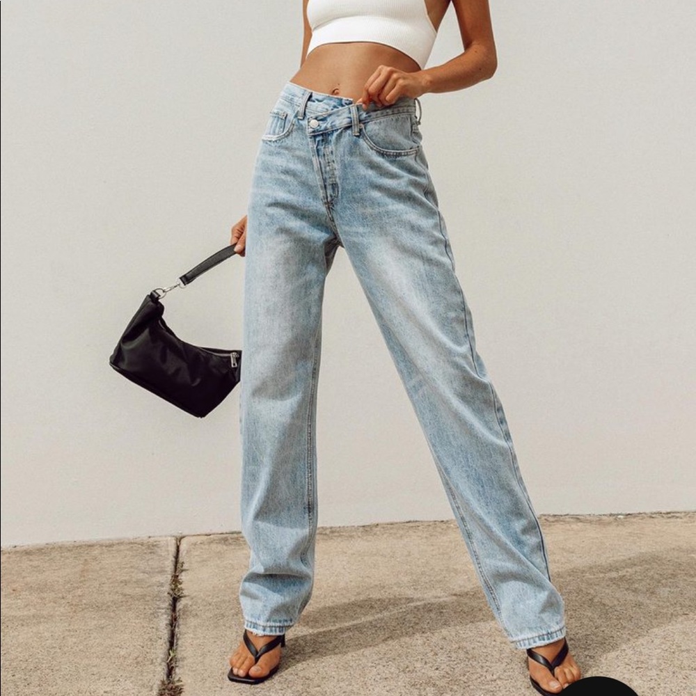 Princess Polly Asymmetrical Jeans